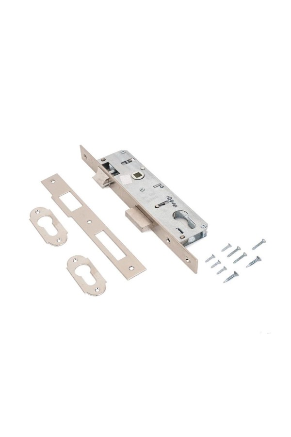 KALE 153  20mm W/B никель  м/о 85мм без ЦМ Замок врезной б/руч (30)