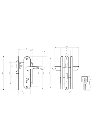 АЛЛЮР  ЗВ 4-103 AB ст.бронза Замок врезной с/руч (20)