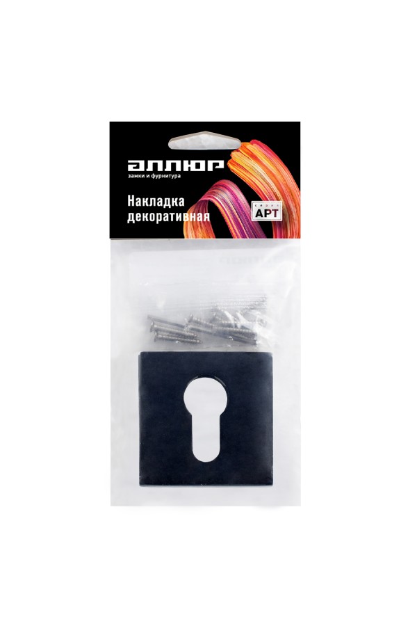 Накладка для ц/м АЛЛЮР АРТ ET-S2 BL(62150) матовый черный (100,10)