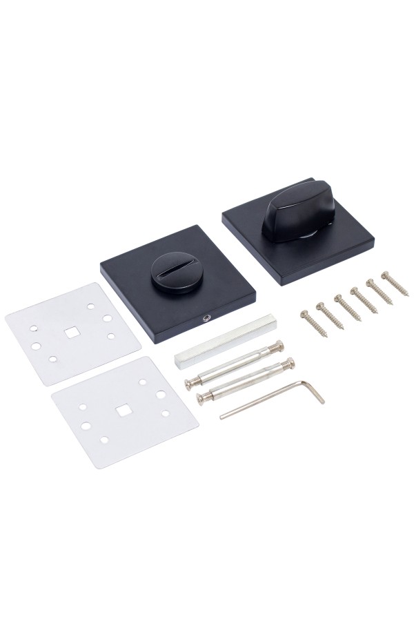 Сантехническая завертка к ручкам АЛЛЮР АРТ BK-S2 BL(61150) матовый черный (100,10)