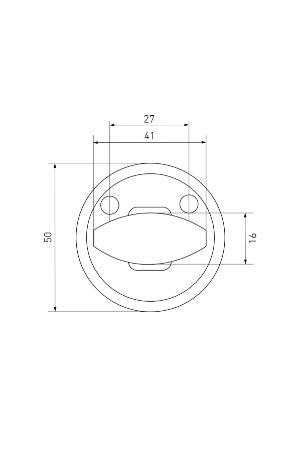 Сантех.завертка к ручкам АЛЛЮР 0350WC CP хром для финских дверей (100,10)