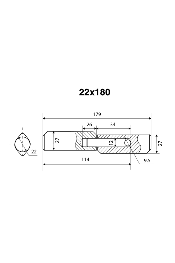 БУЛАТ 22х180 капл. с запрес. шариком шарнир-петля под сварку (18)