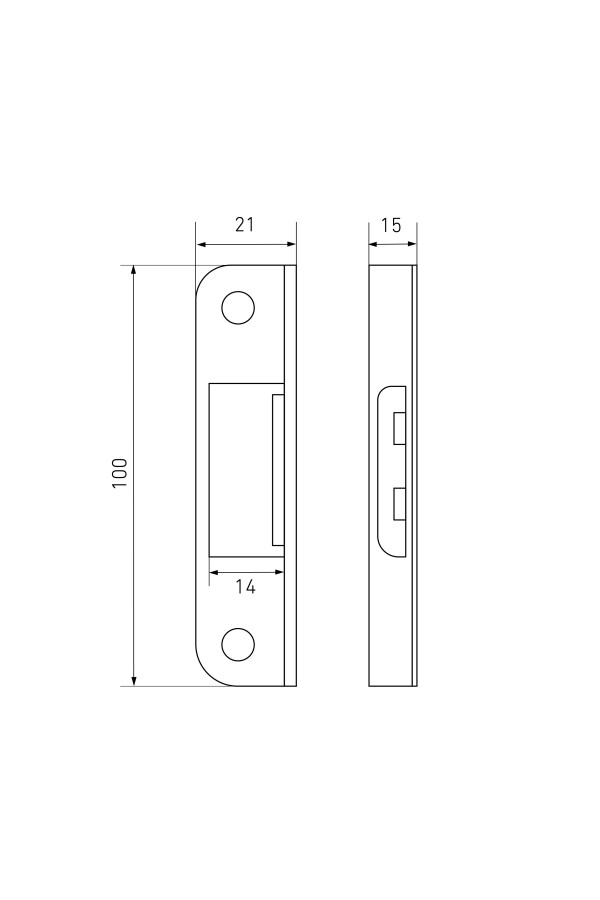 Ответная планка АЛЛЮР 068 WW белый для финских  дверей (250,50)