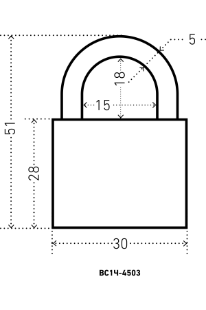 АЛЛЮР ВС1Ч-4503 d5мм 5кл. Замок навесной (144,12!!!)