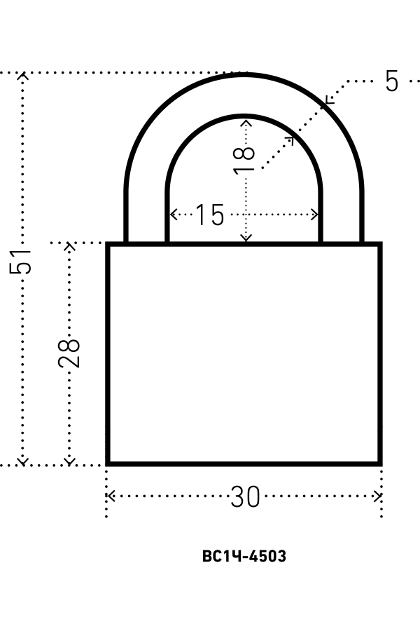 АЛЛЮР ВС1Ч-4503 d5мм 5кл. Замок навесной (144,12!!!)