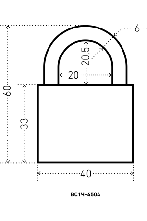 АЛЛЮР ВС1Ч-4504 d6мм 5кл. Замок навесной (96,12!!!)