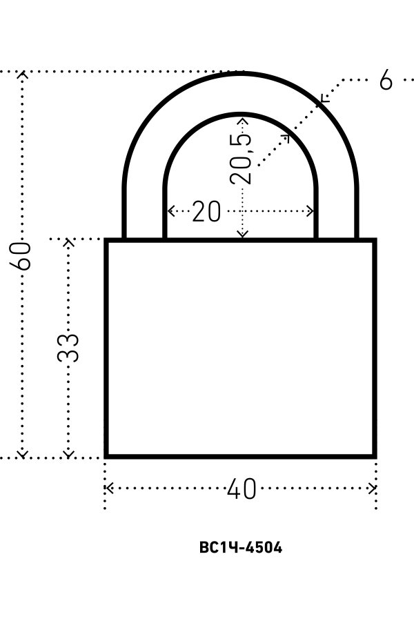 АЛЛЮР ВС1Ч-4504 d6мм 5кл. Замок навесной (96,12!!!)