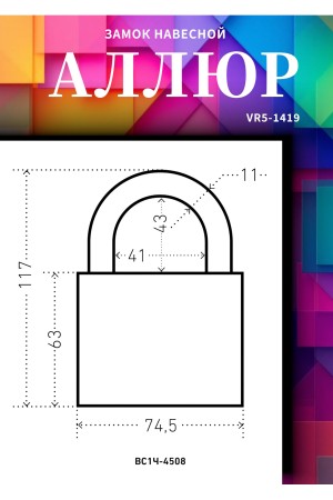 АЛЛЮР ВС1Ч-4508 d11мм 5 кл Замок навесной (24,6!!!)
