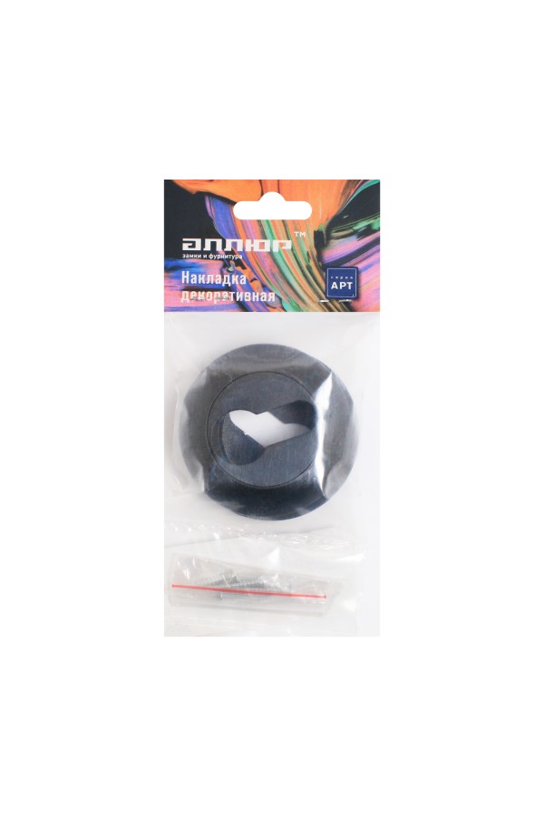 Накладка для ц/м АЛЛЮР АРТ ET-R1 BL(32150) матовый черный (100,10)