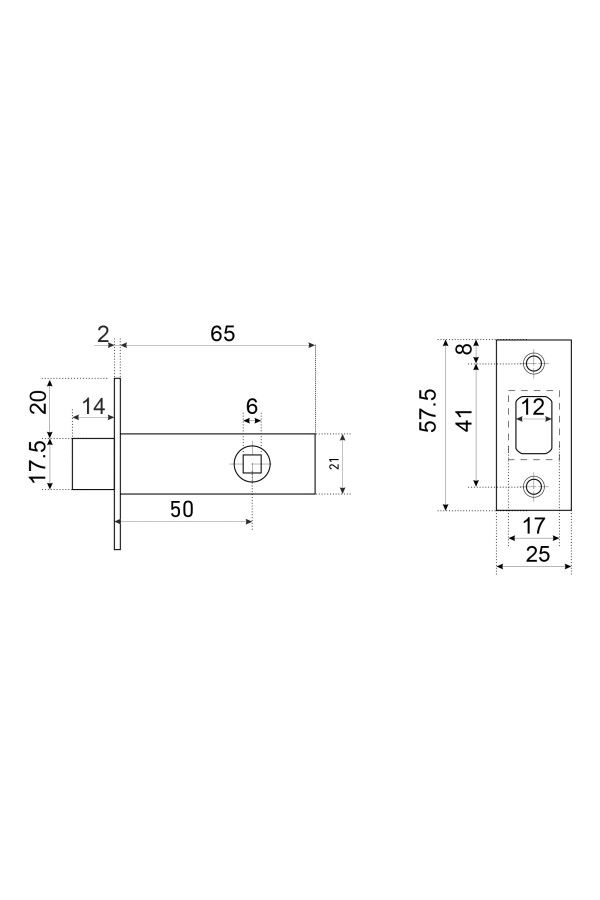 АЛЛЮР АРТ L50-8M SC матовый хром магнитная б/ручек Защёлка (100)