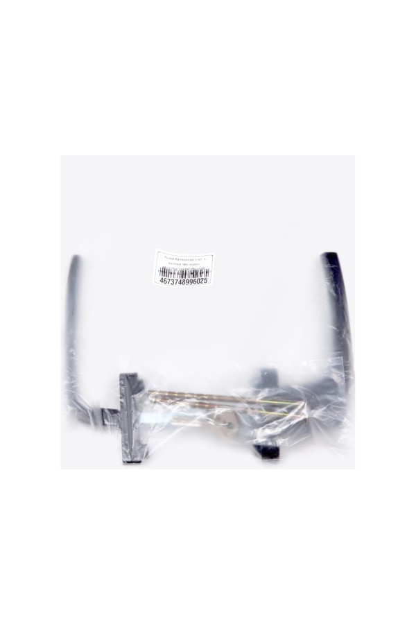 Ручка балконная с кл.+ кнопка тем.короч. двухстор.узкая/обычная, алюм. BHS 02 (01) 8019 (40,10)