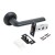 АЛЛЮР АРТ "ПОЛО" BL+L45-8 BL (15150/S45) матовый черный Комплект ручка и защелка (20) АЛЛЮР АРТ "ПОЛО" BL+L45-8 BL (15150/S45) матовый черный Комплект ручка и защелка (20)