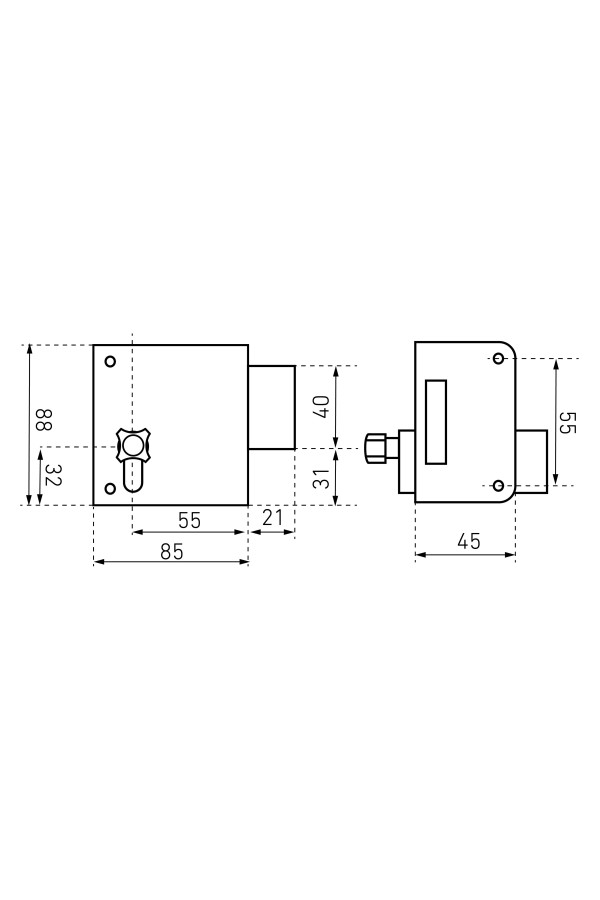 Птимаш...ЗН1-1 красный Замок накладной (30)
