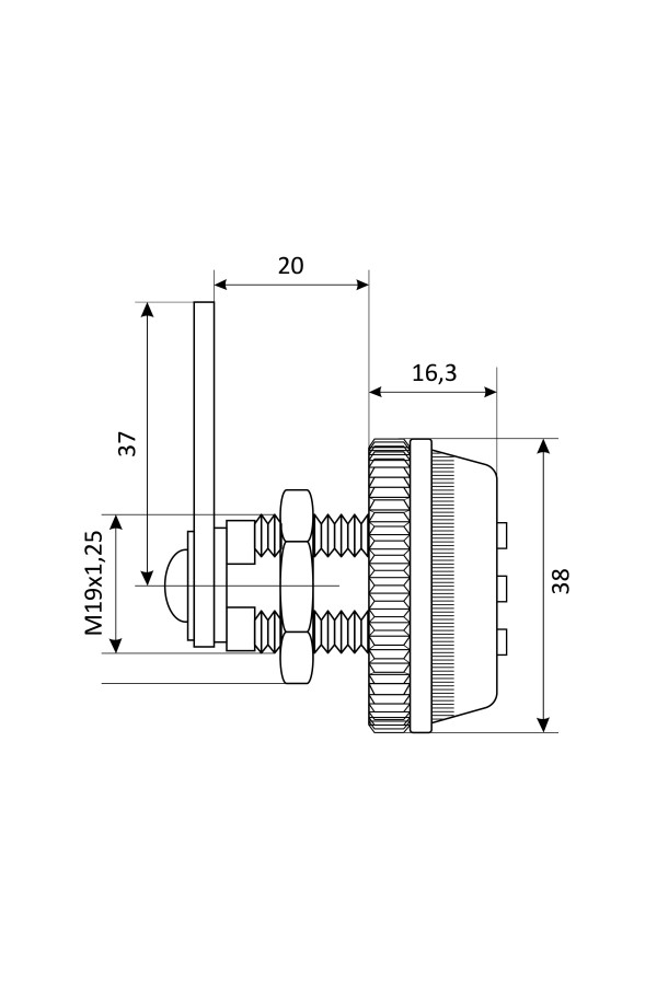 Стандарт ЗМК 090-20ММ кодовый замок мебельный (120,12)