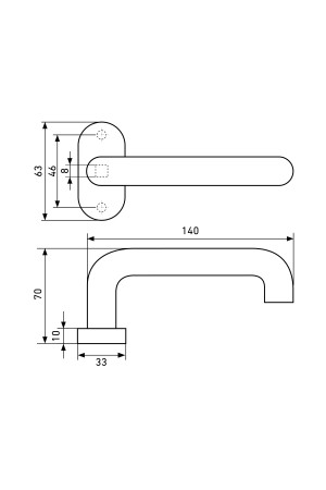 СТАНДАРТ 0903 SS(60-90) INOX нержавеющая сталь Комплект ручек (40)