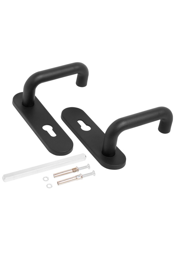 СТАНДАРТ Строитель 1303 (50-90) ЧЕРНАЯ м/о 72мм для технических дверей Комплект ручек (24)