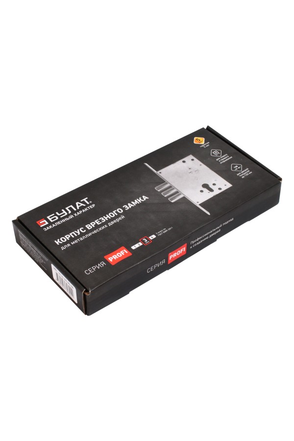 БУЛАТ ЗВ1-3(16).60.00.08  хром, без ц/механизма, б/о. Корпус замка для металлических дверей (20)