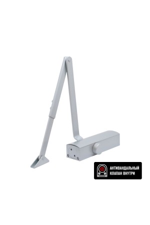 БУЛАТ Доводчик дверной PROFI  ДД 802/3 А-S (40-90 кг) серебро, морозостойкий(10)