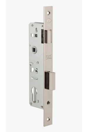 KALE 153  20mm W/B никель б/о б/накл.б/мех м/о 85мм без ЦМ Замок врезной б/руч (30)