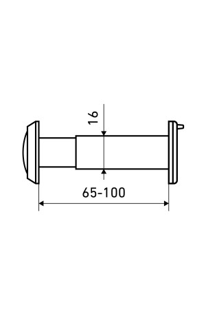ЗАМКОФФ ГД d=16 (30) мм 65-90мм пластик хром Глазок дверной  (1000,50)