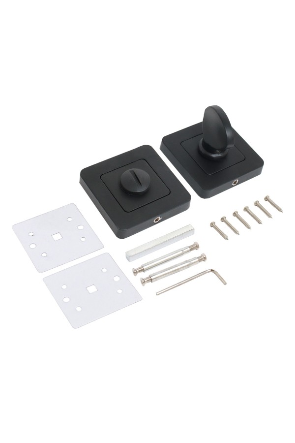 Сантехническая завертка к ручкам АЛЛЮР АРТ BK-S1 BL / BL(411515) матовый черный (100,10)