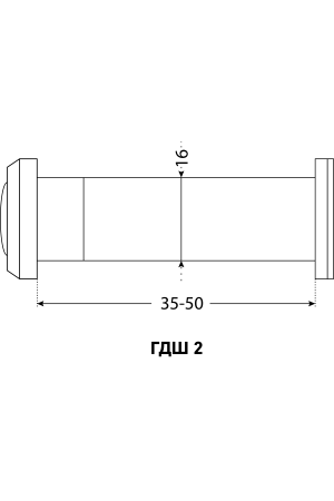 АЛЛЮР ГДШ-2 БШт 35-50мм d=16мм хром Глазок дверной (200,20)