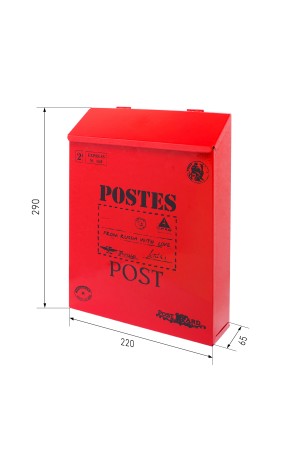 Ящик почтовый АЛЛЮР №3010 красный (4)