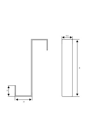 АЛЛЮР КДН-1 (20х20) черный 2 шт. Крючок на дверь мебели навесной (100)
