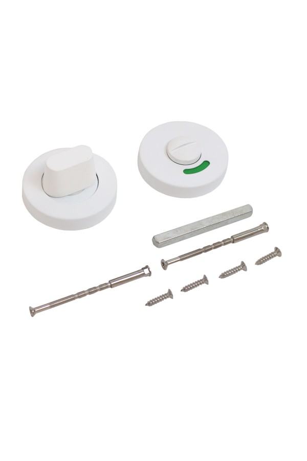 Сантехническая завертка к ручкам СТАНДАРТ 02WC SS WHITE БЕЛАЯ INOX нержавеющая сталь (60,3)