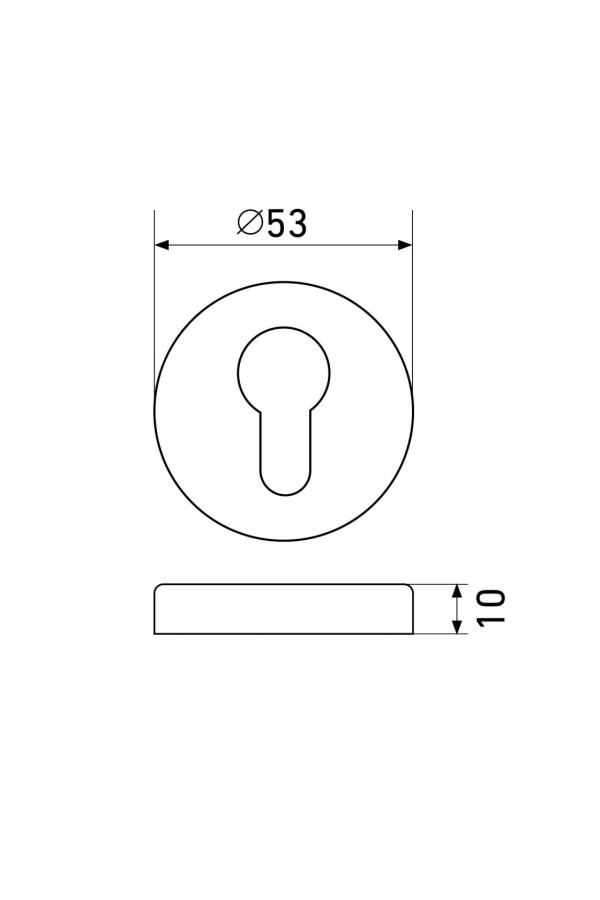 Накладка для ц/м СТАНДАРТ 0200 WHITE БЕЛАЯ INOX нержавеющая сталь (100,5)