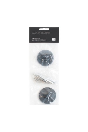 Сантехническая завертка к ручкам ALLUR ART COLLECTION BK-R2 BLACK(71150) мат.черный (60,10)