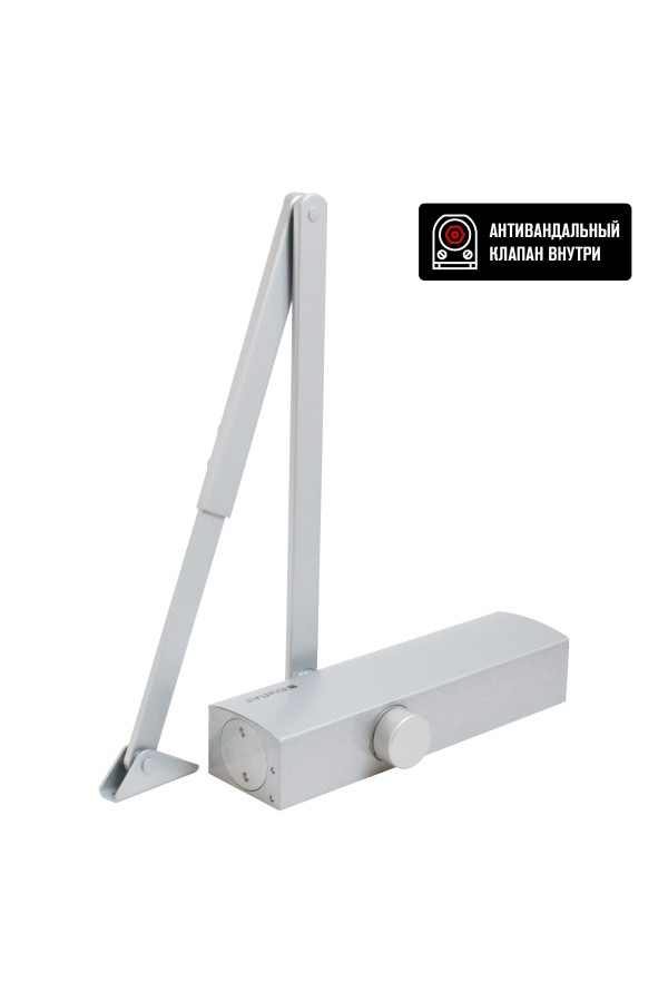 БУЛАТ Доводчик дверной PROFI ДД 802/5 B-S (25-120 кг) серебро, морозостойкий (10)