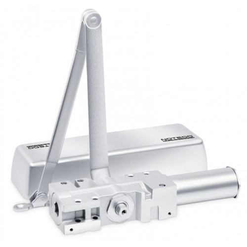 NOTEDO Доводчик дверной DC-020-200 DA с кожухом и кронштейном SILVER до 200 кг (4)