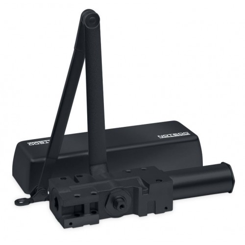 NOTEDO Доводчик дверной DC-020-200 DA с кожухом и кронштейном BLACK до 200 кг (4)