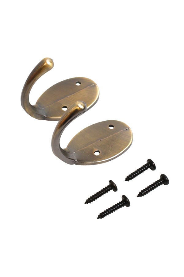 СТАНДАРТ 1089 AB ст. бронза ЕВРОПАКЕТ 2шт. крючок-вешалка (600,50) (360,60)