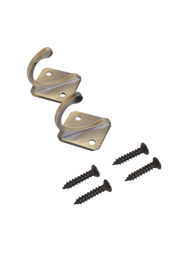 СТАНДАРТ 1011 AB ст. бронза ЕВРОПАКЕТ 2шт. крючок-вешалка (600,50) (360,60)