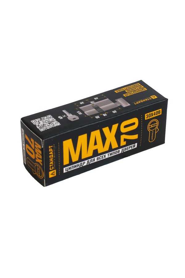 Стандарт MAX 70 (30х40В) SN 5кл мат.никель перф.ключ/верт. Цилиндровый механизм (60,10)