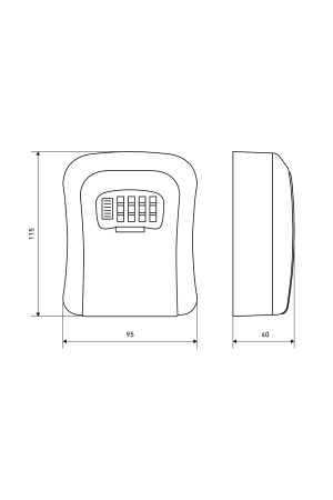 АЛЛЮР СК-01 КП голубая сейф-ключница кодовая (40)