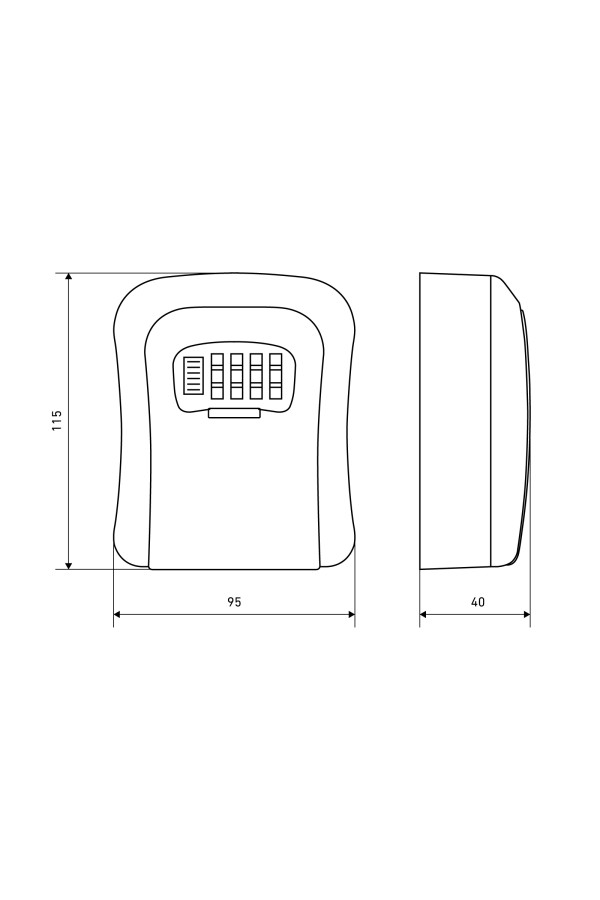 АЛЛЮР СК-01 КП голубая сейф-ключница кодовая (40)