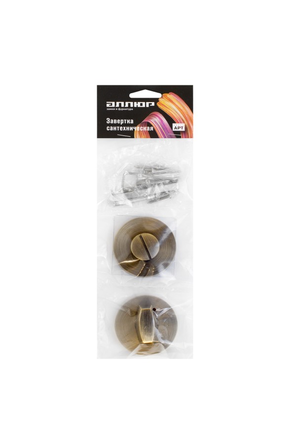 Сантехническая завертка к ручкам АЛЛЮР АРТ BK-R9 MAB(0130) мат.бронза (100,10)
