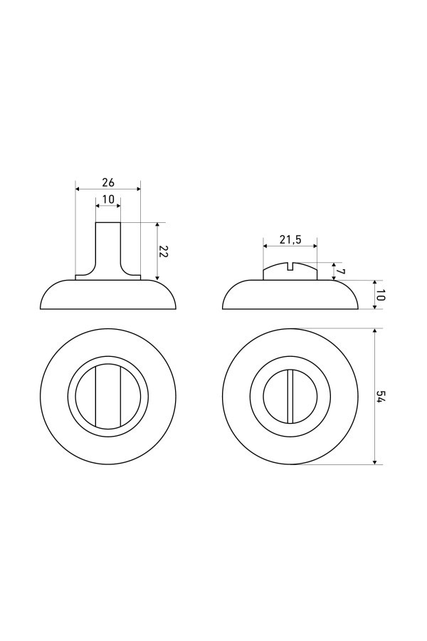 Сантехническая завертка к ручкам СТАНДАРТ BK-R1 SN/CP мат.никель B2B (100,5)