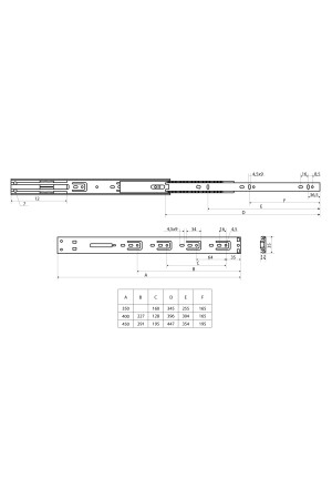 StahlBuro направляющие шариковые с доводчиком (2 шт.) 35-400 /16