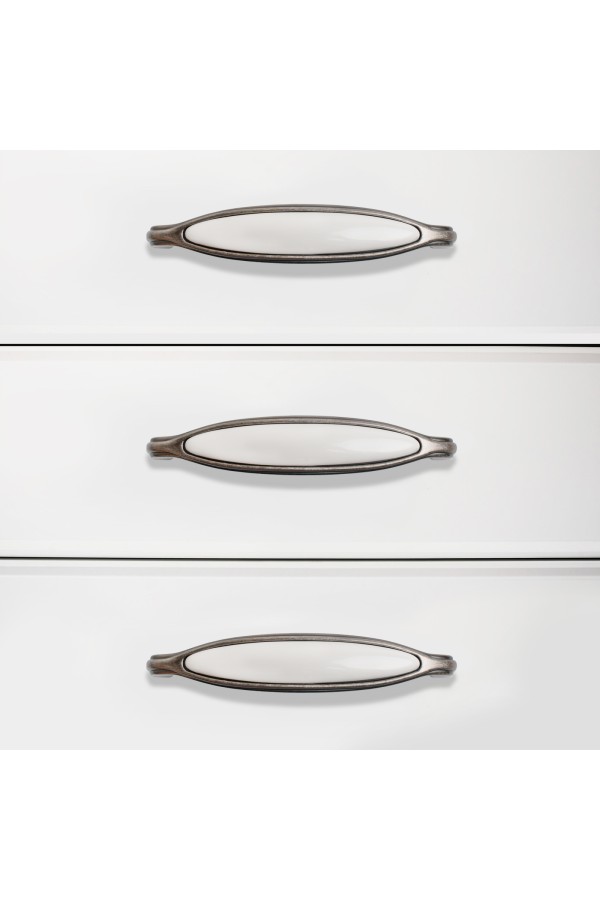 StahlBuro C0003-128 2шт., AS состаренное серебро. Ручка-скоба мебельная (10, 100)