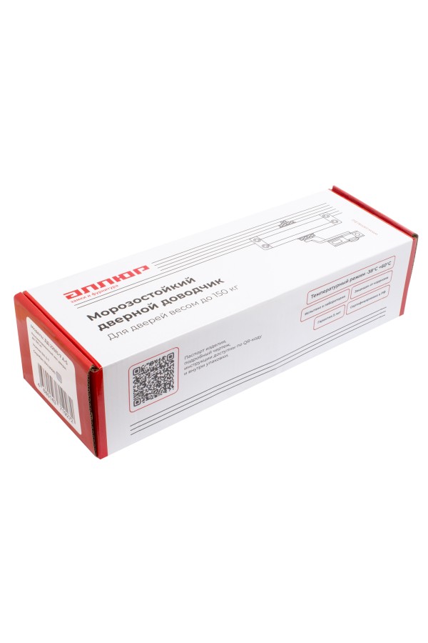 АЛЛЮР Доводчик дверной COMFORT ДД 229/5-7 A-S (до 150 кг) серебро RAL9006, морозостойкий (10)