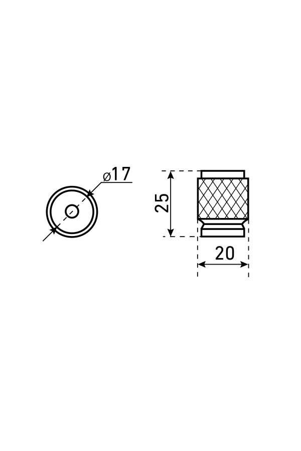 StahlBuro AP2706 2шт., CP хром. Ручка-кнопка мебельная (25, 250)