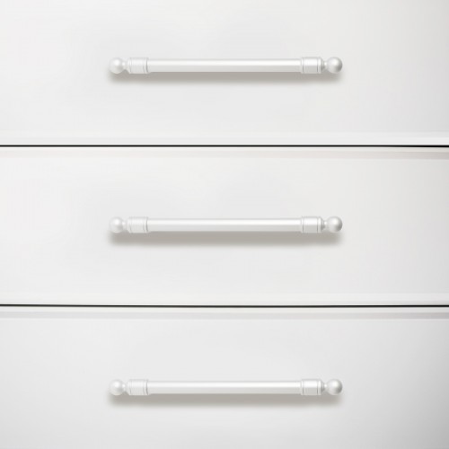 StahlBuro AP2306-128 2шт., W матовый белый хром. Ручка-скоба мебельная (15, 150)