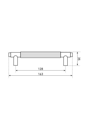 StahlBuro AP2309-128 2шт., CP хром. Ручка-скоба мебельная (15, 150)