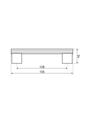 StahlBuro AP2313-128 2шт., W матовый белый хром. Ручка-скоба мебельная (15, 150)