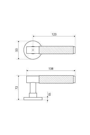 БУЛАТ РФ 01.02НС AISI 304 INOX нержавеющая сталь Комплект ручек с круглой накладкой под МЦ (24)