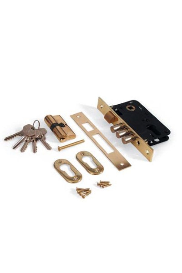 Апекс 1000/60-G золото  с  ц/м   м/о 61,5 Замок врезной б/руч (28,7)